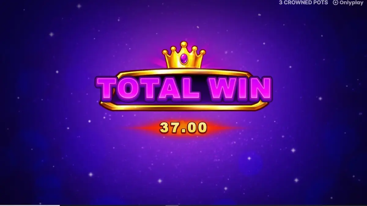 Tampilan visual slot 3 Crowned Pots dengan simbol buah dan pot emas